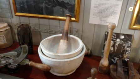 Mortar and pestal at Baxter's museum